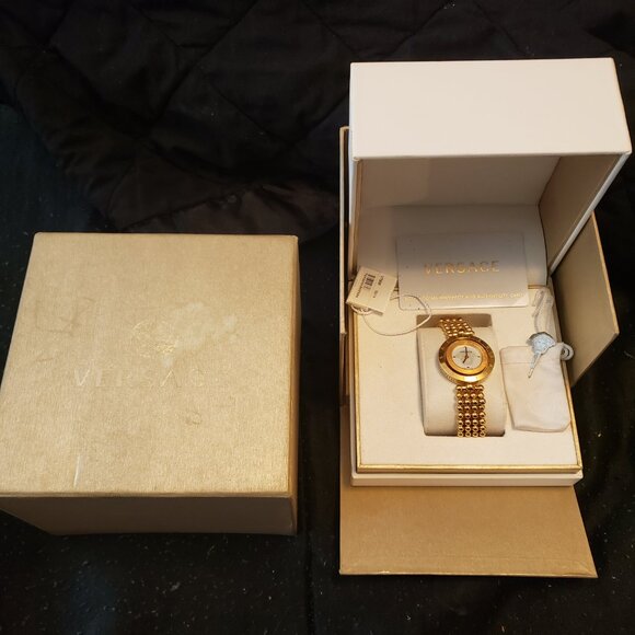 Versace Eon Gold Stainless Steel Women’s Watch with Box - Authentic - Picture 8 of 13